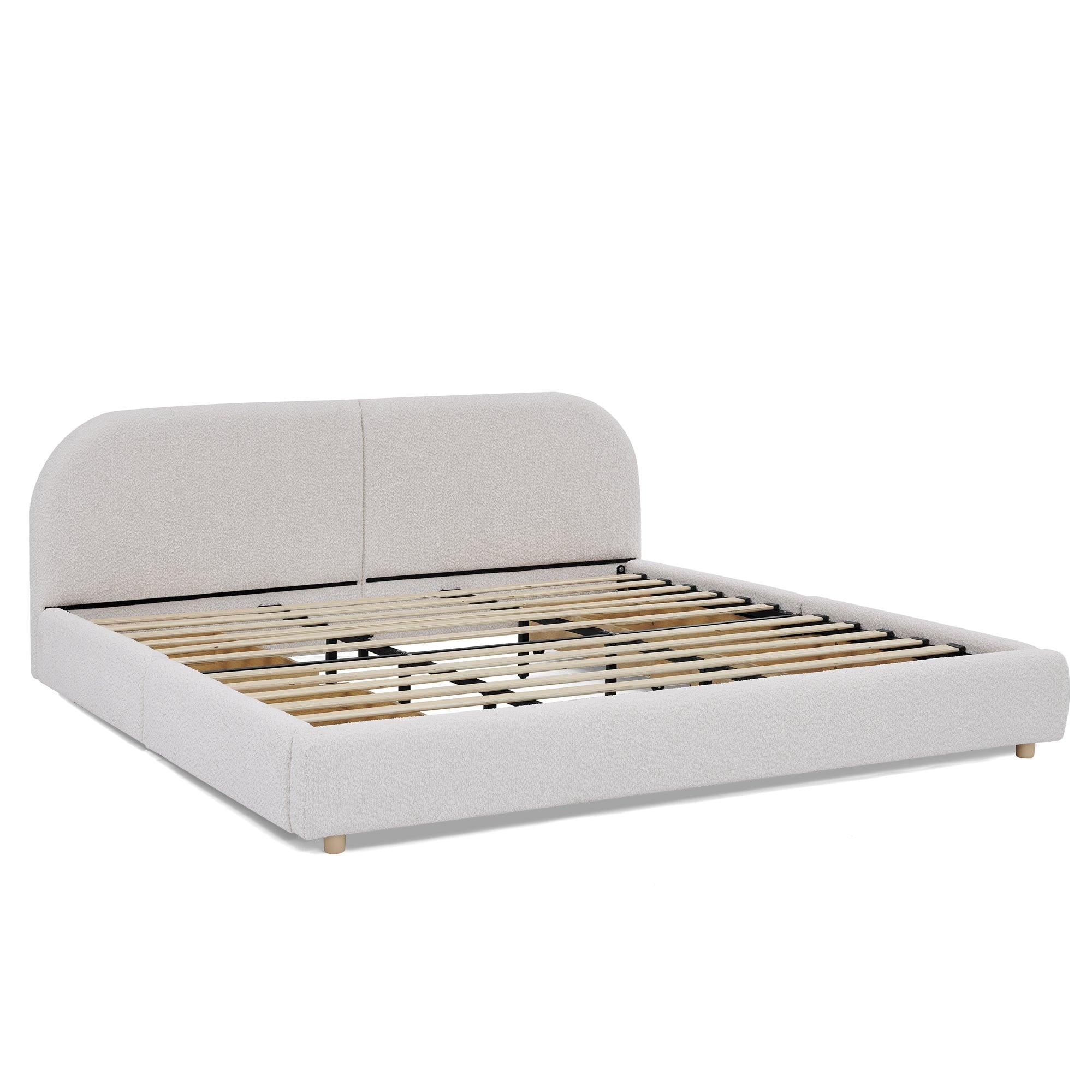 King Size Upholstered Bed Frame - Modern Minimalist Design.