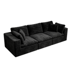 Modular Sectional Sofa in Black - No Assembly Required.
