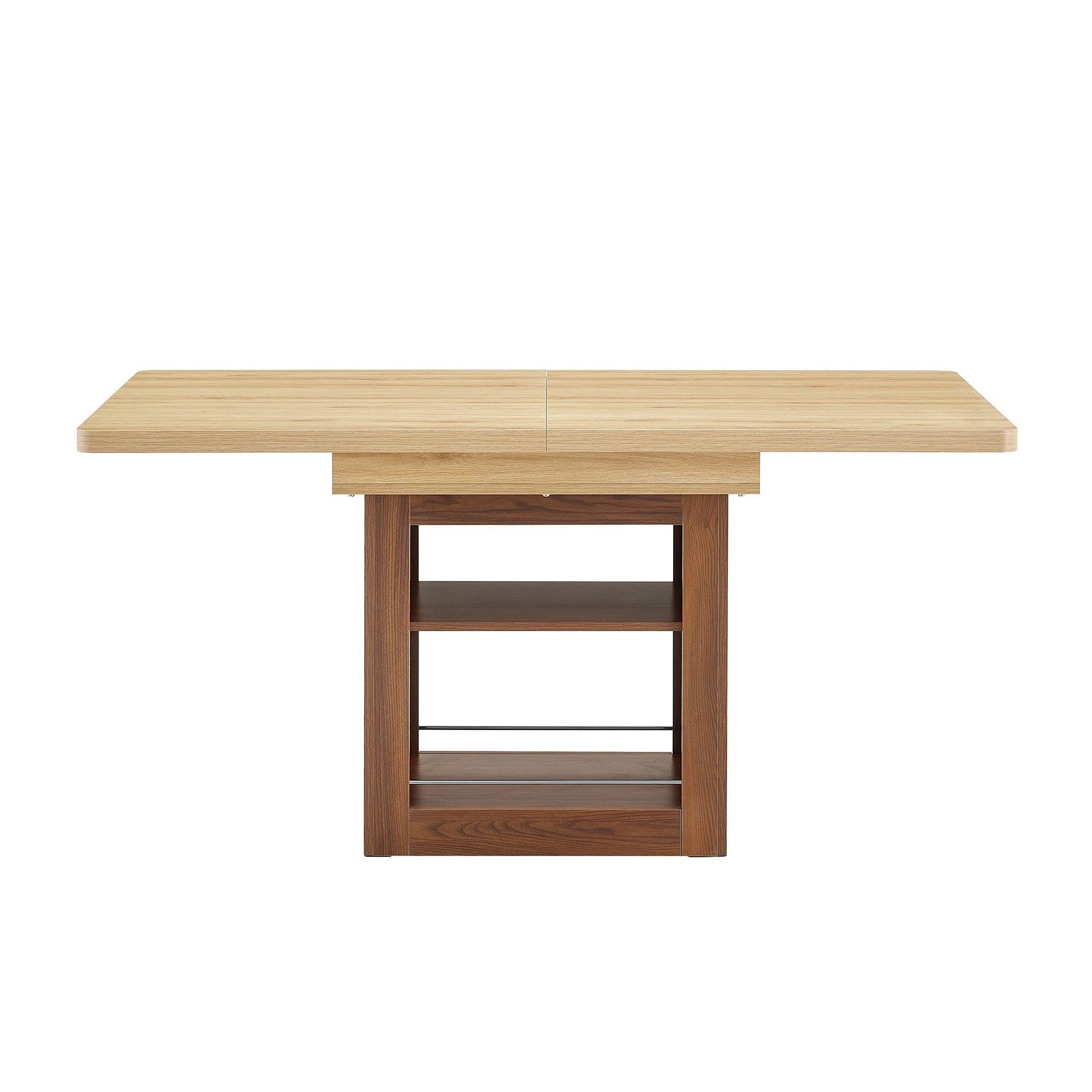 Expandable Dining Table with Storage - 59 to 71 inches.