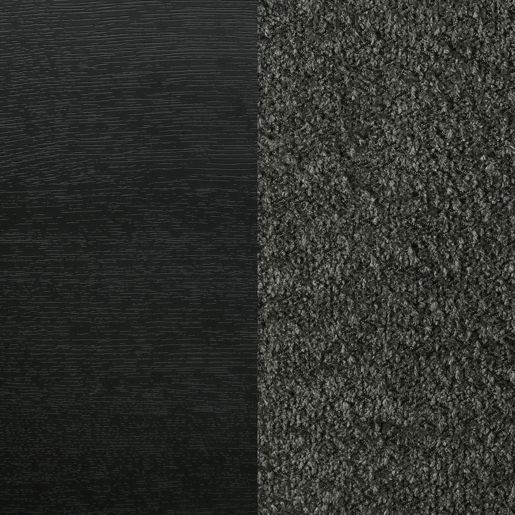 Burton Black Upholstered King Bed.