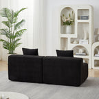Curved Sectional Sofa with 6 Pillows for Any Room.