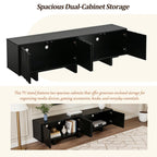 Retro Style Rustic Wood Grain TV Stand for 75' TVs.