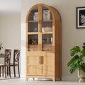 K&K Arched Kitchen Pantry Cabinet for Storage & Organization.