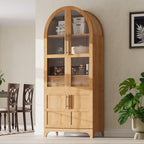 K&K Arched Kitchen Pantry Cabinet for Storage & Organization.