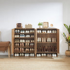 Rattan Shoe Cabinet with 6-Tiers for Shoe Storage.