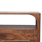 Solid Wood Arc-Line Media Console - Solid Wood Media Console.