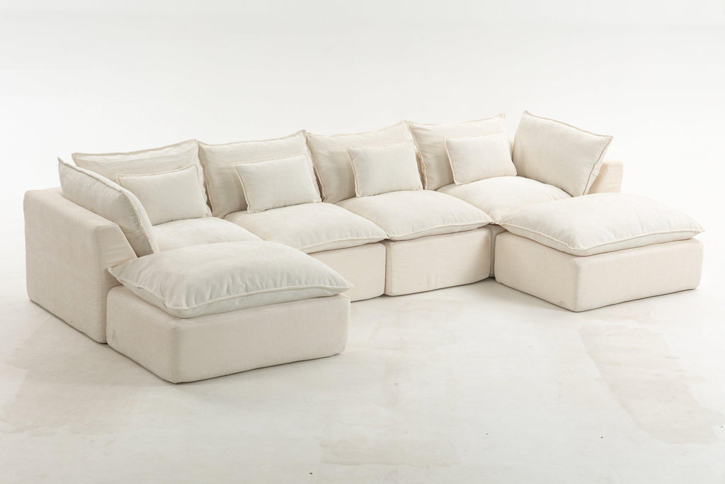 Oversized Modular Sectional Sofa with Wide & Deep Seat.