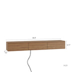 LED Floating TV Stand Wall Mounted for 55-65 Inch TVs.