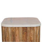 Solid Wood Oak Side Table for Modern Living Spaces.
