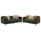 Repley Green Upholstered Sofa Set - Chenille Design.