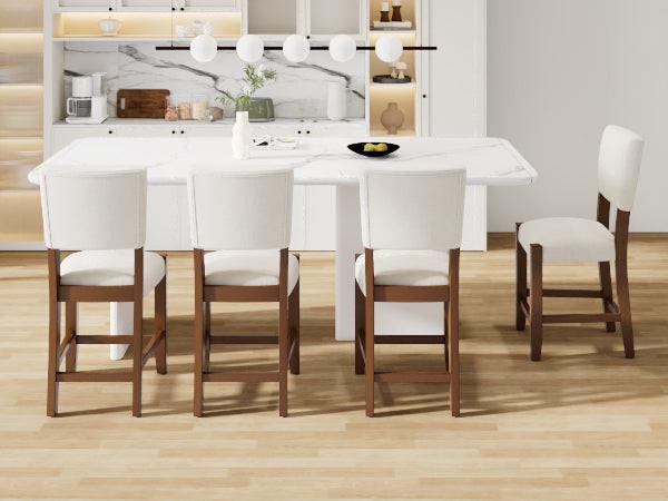 Mid Century Modern Bar Stools Set of 2 - Comfortable Kitchen Seating.