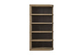 Reversible Oak Etagere with solid wood frame and rounded shelves, showcasing flexible storage in a vertical layout.