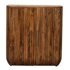 Solid Wood Fluted Curve Cabinet for Modern Interiors.