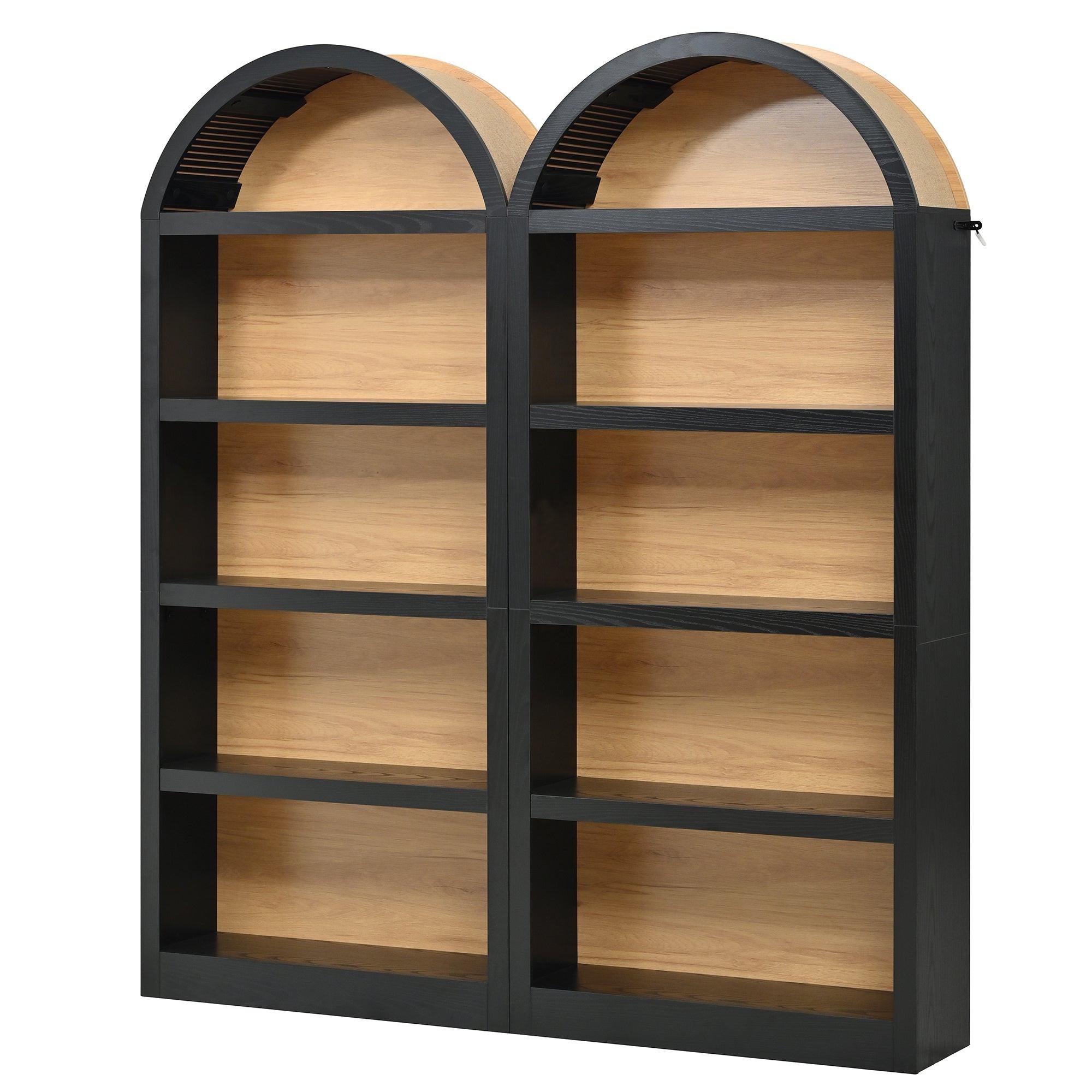 3-Piece Retro TV Stand Set with Bookshelf for Up to 70 TVs.