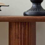Narrow Console Table in Brown with Modern Design.