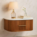 Solid Wood Wall-Mounted Bedside Table - Beaumont Design.