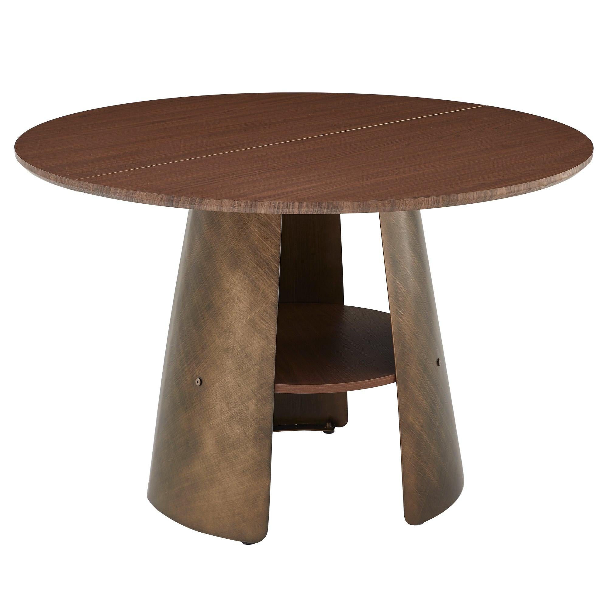 47.25 Inch Round Dining Table for 4-6 People.