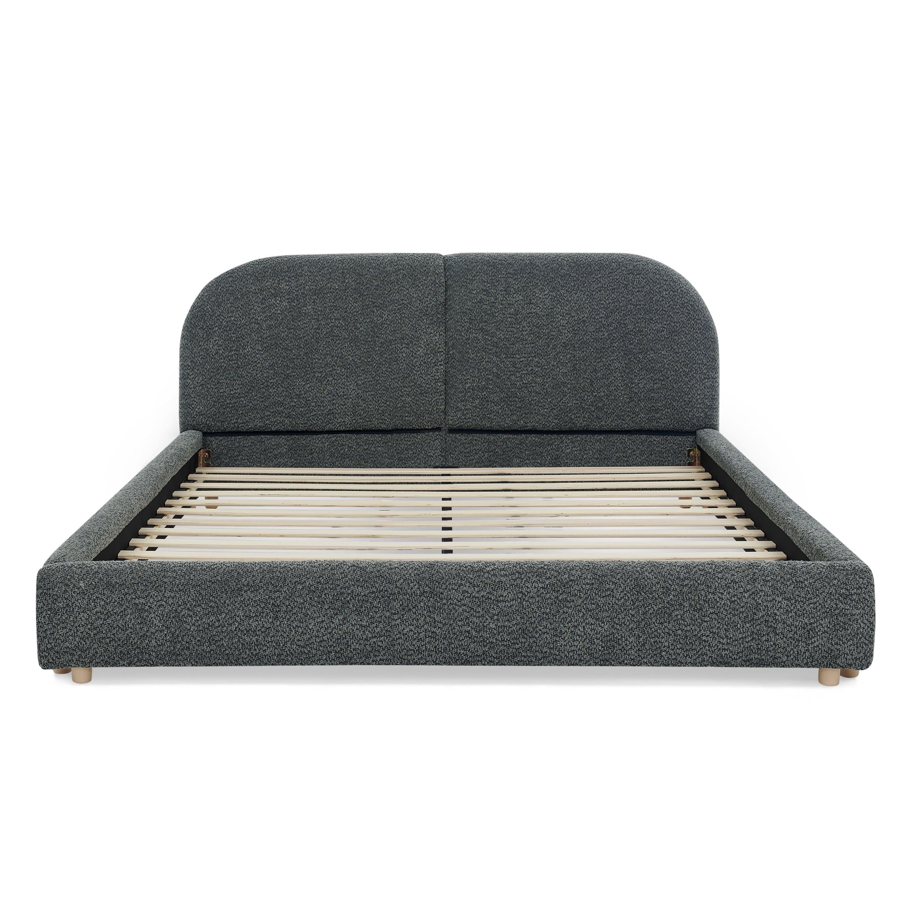 Queen Size Upholstered Bed Frame - Modern Minimalist Design.