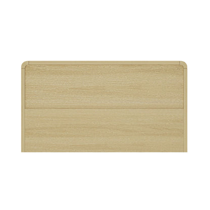 Top-down view of Grace 60" Dresser in Oak emphasizing the smooth wood finish and seamless construction.