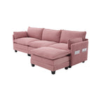 Oversized Modular Sectional Sofa with Movable Ottoman.