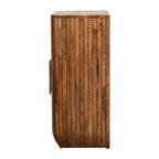Solid Wood Fluted Curve Cabinet for Modern Interiors.