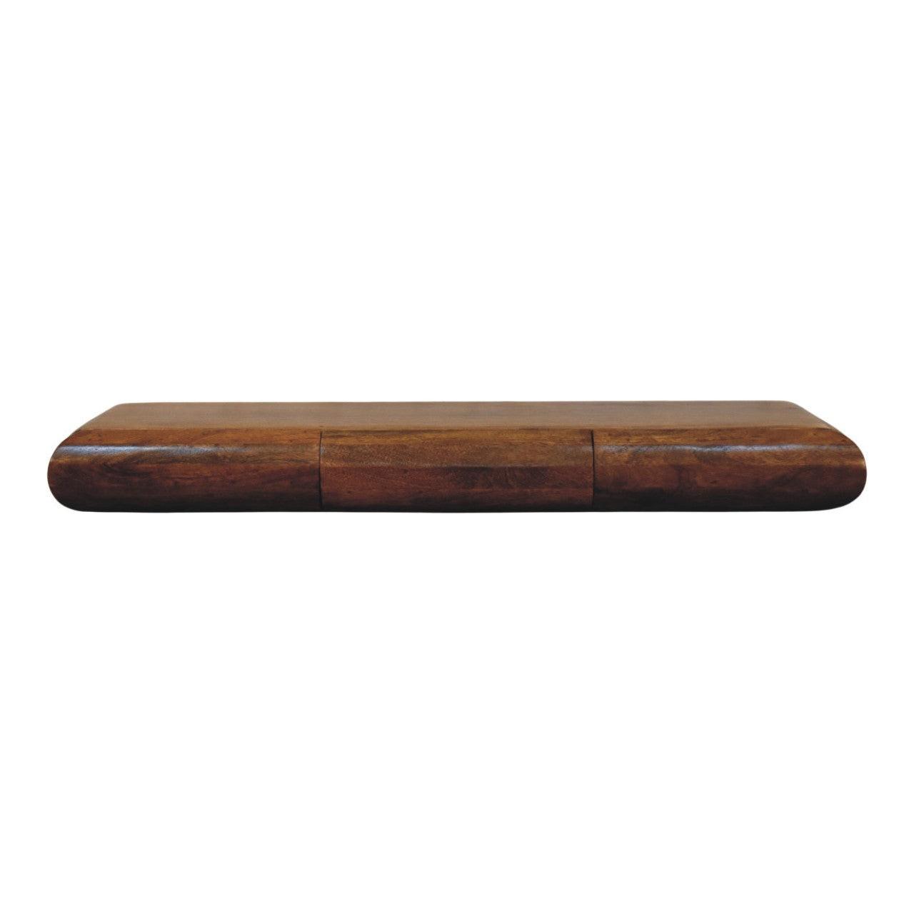 Artisan Solid Wood Wall-Mounted Console for Modern Use.