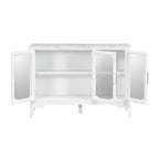 Storage Cabinet for Entrance - Large White Cabinet with 3 Doors.