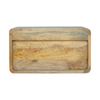 Solid Wood Large Floating Curve Open Slot Bedside