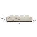 CHITA Modular Sectional Sofa 4-Seater with Wider Seats.