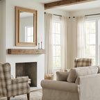 Rattan Solid Wood Frame Mirror for Home Decor.