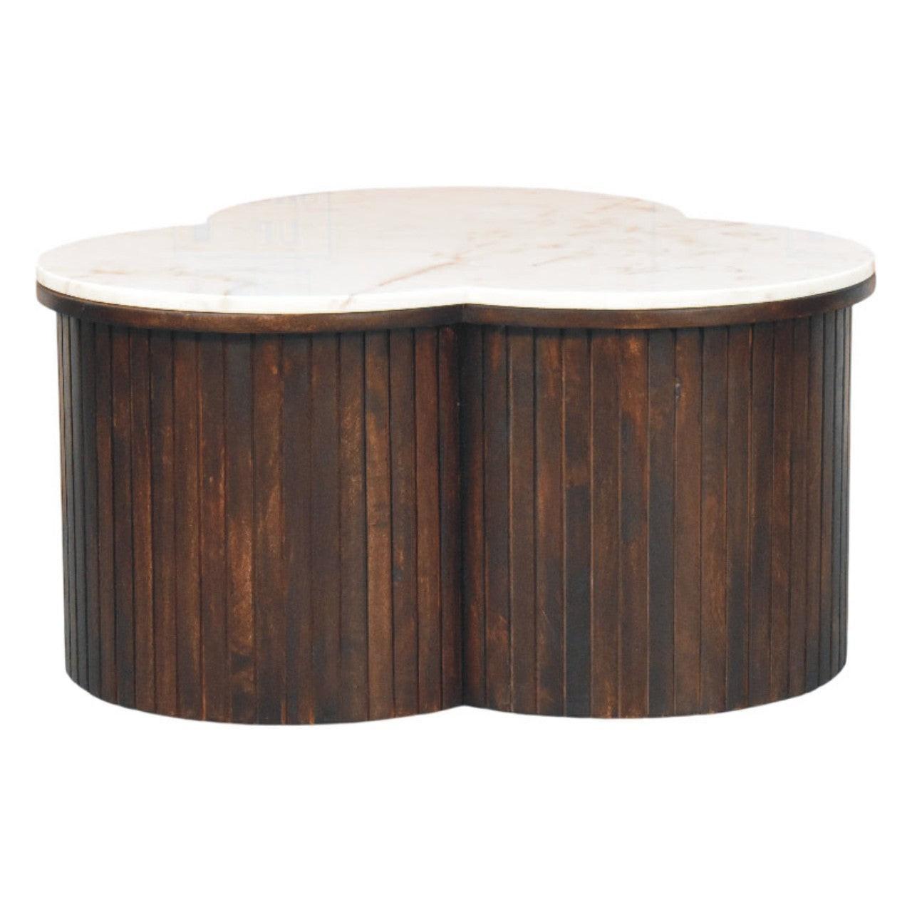 Solid Wood Coffee Table - Artisan Furniture Verona Marble.