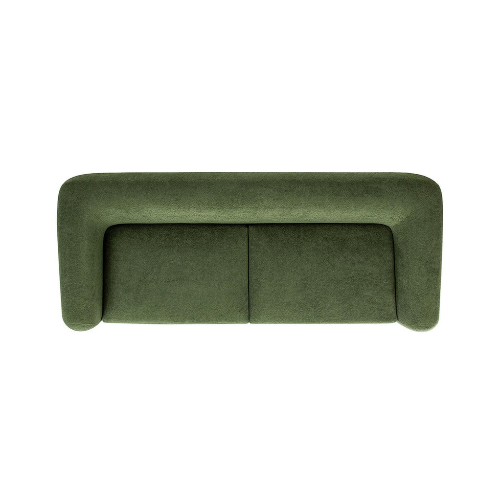 Alpine Moss Green Sherpa Sofa for Cozy Seating.