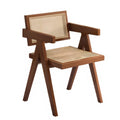 Mid Century Dining Chair - Rattan Accent Armchairs.