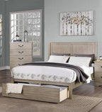 Rustic King Size Bed with Antique Silver Finish.