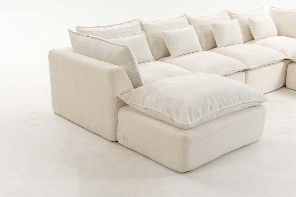 Oversized Modular Sectional Sofa with Wide & Deep Seat.