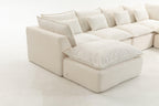 Oversized Modular Sectional Sofa with Wide & Deep Seat.