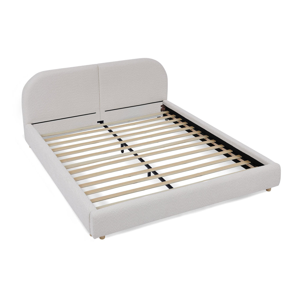 Queen Size Upholstered Bed Frame - Modern Minimalist Design.