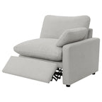 Hollander Grey Power Reclining Sofa with Comfort Features.