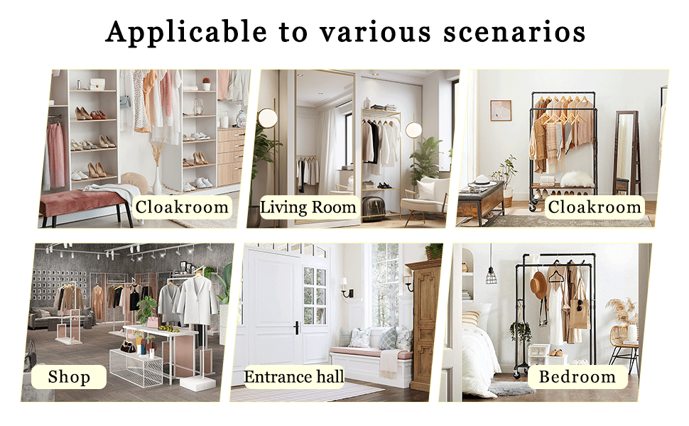 70' Tall Industrial Coat Rack for Entryway, Solid Wood & Stainless Steel Clothing Rack, Double Layer Hanger for Coats, Hats, Bags, Scarves, Shoes Storage, Vintage Wood Grain & Metal, Heavy Duty - Groovy Boardz