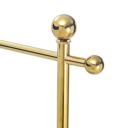 70' Tall Industrial Coat Rack for Entryway, Solid Wood & Stainless Steel Clothing Rack, Double Layer Hanger for Coats, Hats, Bags, Scarves, Shoes Storage, Vintage Wood Grain & Metal, Heavy Duty - Groovy Boardz