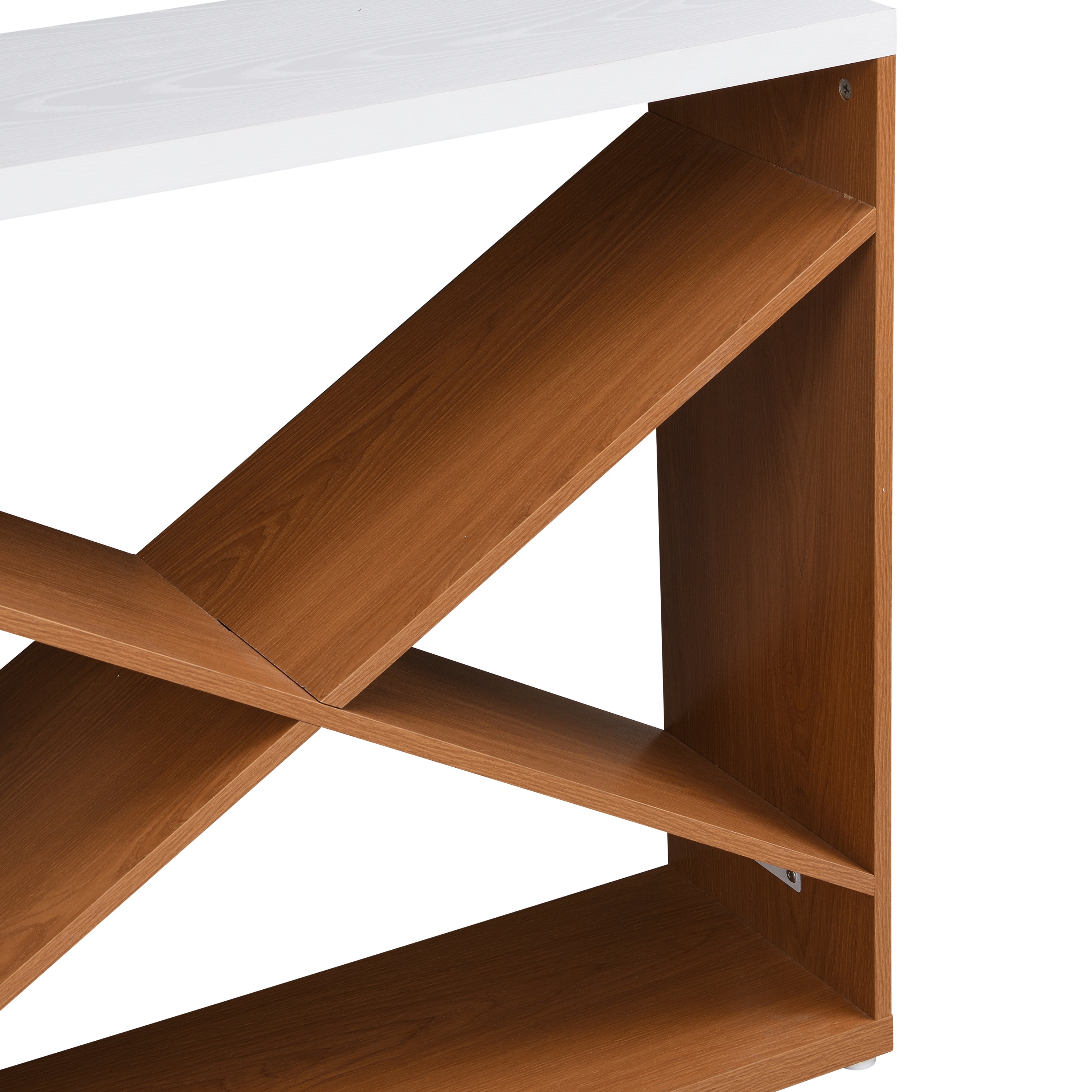 70.87 inch Farmhouse Console Table, X Shape Detachable ExtraLong Table with Storage for Entryway, Living Room, Foyer, Hallway, white