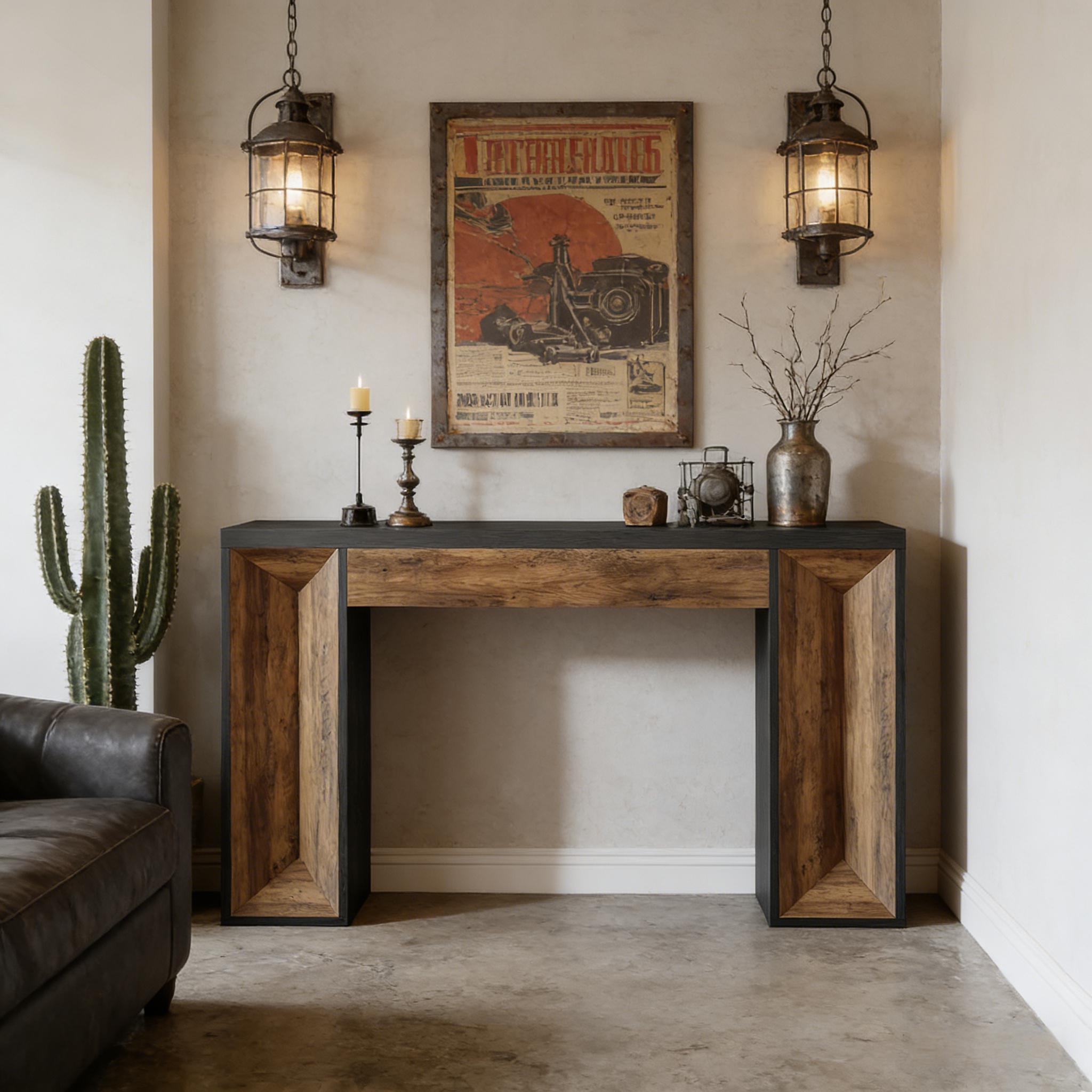 Dual-Tone Console Table - Modern Entryway & Sofa Table.