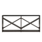 70.87 inch Farmhouse Console Table, X Shape Detachable ExtraLong Table with Storage for Entryway, Living Room, Foyer, Hallway, black