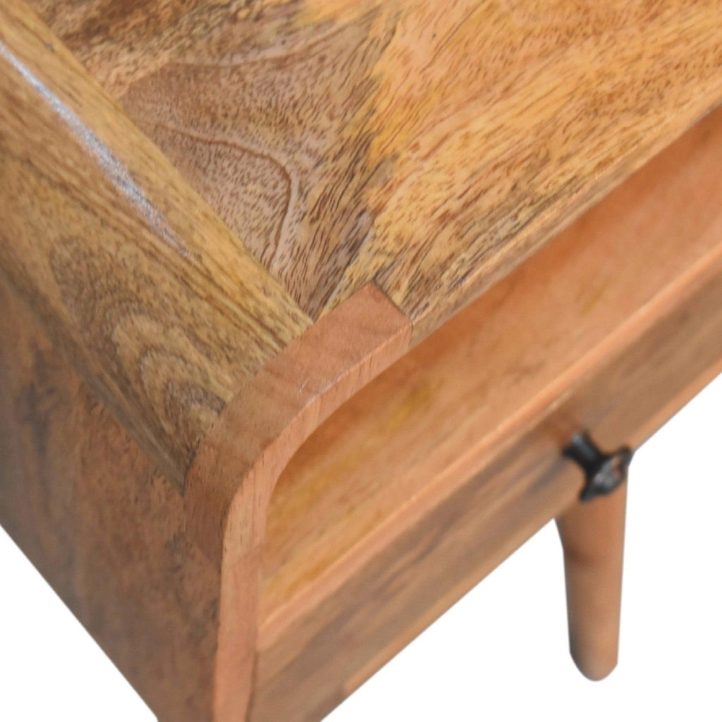 Mini Oakish Curve Open nightstand.