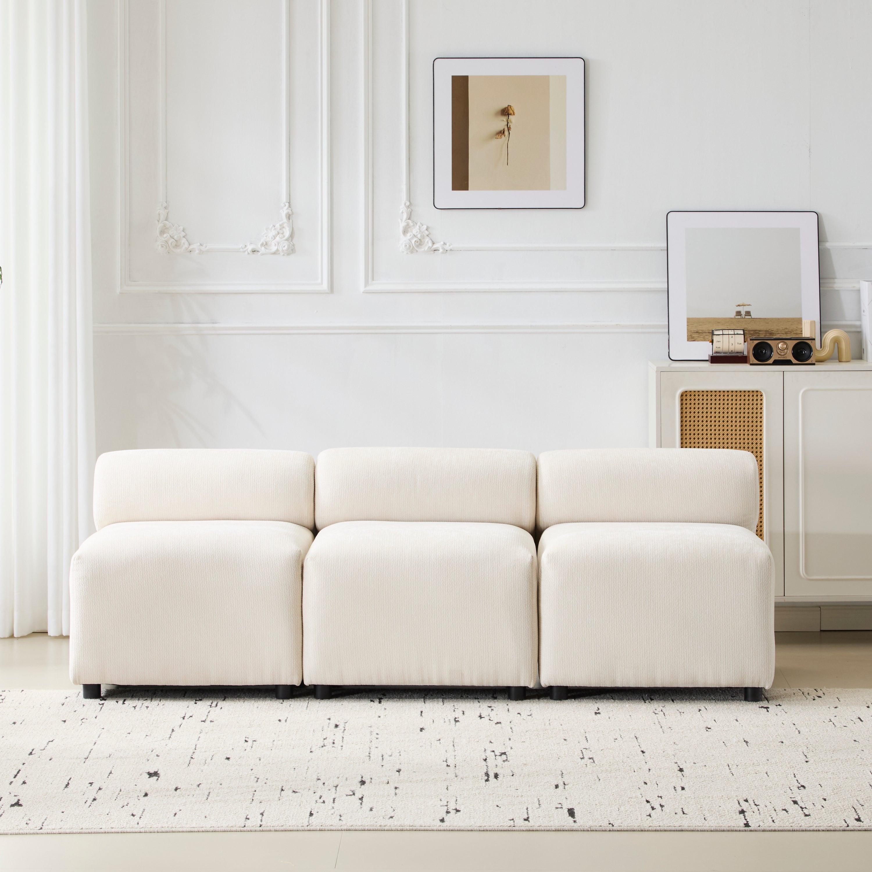 Evelyn 78 in. Modular Sofa Sectional for Living Rooms.