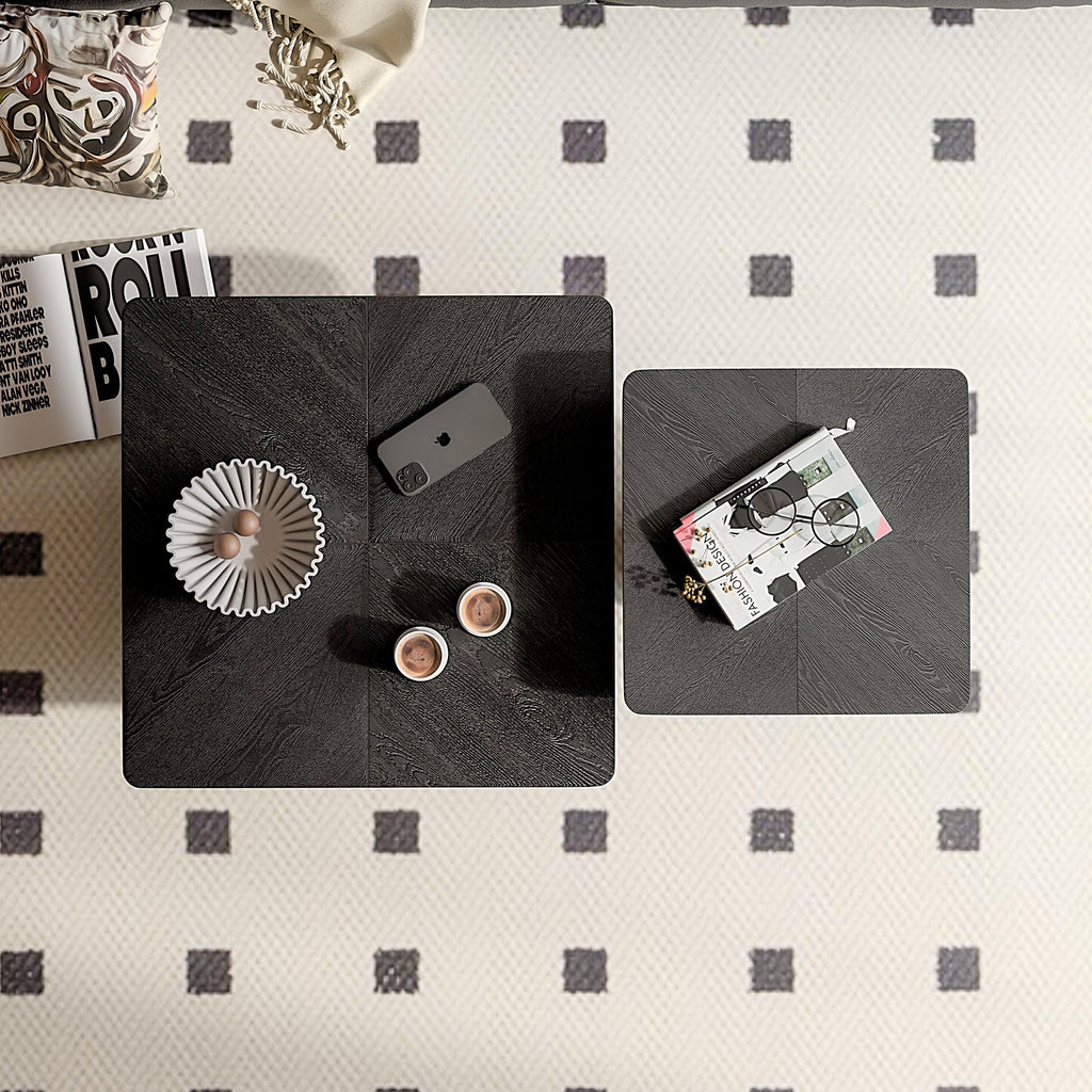 Modern Wood Nesting Coffee Table Set for Versatile Spaces.