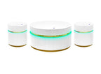 Tivoli 3-Piece LED Coffee Table Set with Glass Top.