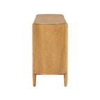 Natural Wood Storage Cabinet for Entryway - 4 Doors.