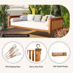 TOPMAX Twin Size Garden Swing Bed for Outdoor Relaxation.