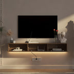 LED Floating TV Stand Wall Mounted for 55-65 Inch TVs.